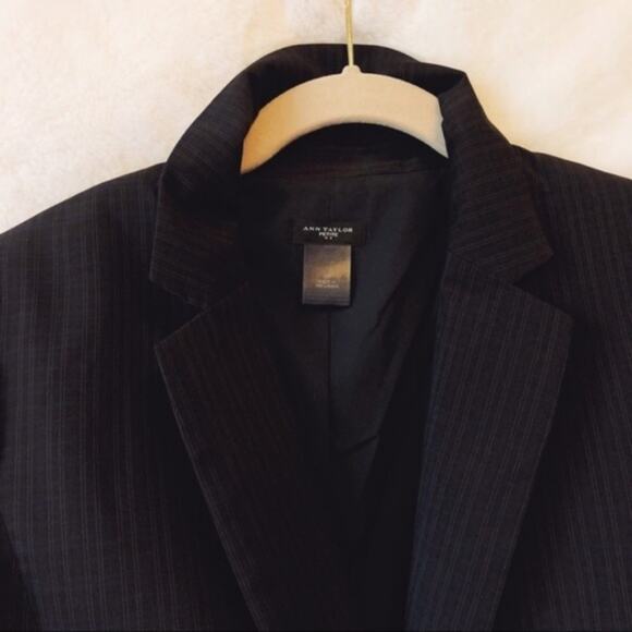 Ann Taylor Striped Black Suit Blazer - Picture 7 of 7